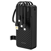 Dudao K11 Pro 20000mAh Powerbank sisäänrakennetuilla kaapeleilla - musta