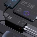 Dudao K15MAX 30000mAh Power Bank - 22.5W PD & QC pikalataus, sisäänrakennettu USB-C ja Lightning-kaapelit - musta