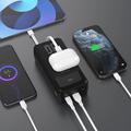Dudao K15MAX 30000mAh Power Bank - 22.5W PD & QC pikalataus, sisäänrakennettu USB-C ja Lightning-kaapelit - musta