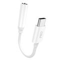 Dudao L16CPro USB-C ja 3.5mm audiosovitin - Valkoinen