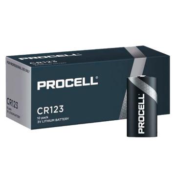 Duracell Procell CR123 alkaliparistot 1400mAh - 10 kpl.