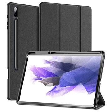Dux Ducis Domo Samsung Galaxy Tab S7+/S8+ Tri-Fold Lompakkokotelo - Musta