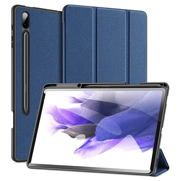 Dux Ducis Domo Samsung Galaxy Tab S7+/S8+ Tri-Fold Lompakkokotelo - Sininen