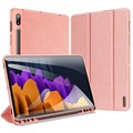 Dux Ducis Domo Samsung Galaxy Tab S7/S8 Läppäkotelo - Ruusukulta