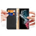 Dux Ducis Hivo Samsung Galaxy S23 Ultra 5G Lompakkomallinen Nahkakotelo - Musta