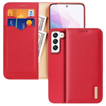 Dux Ducis Hivo Samsung Galaxy S22 5G Lompakkomallinen Nahkakotelo (Avoin pakkaus - Erinomainen) - Punainen