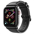 Dux Ducis Apple Watch Series 9/8/SE (2022)/7/SE/6/5/4/3/2/1 Nahkaranneke - 41mm/40mm/38mm - Musta