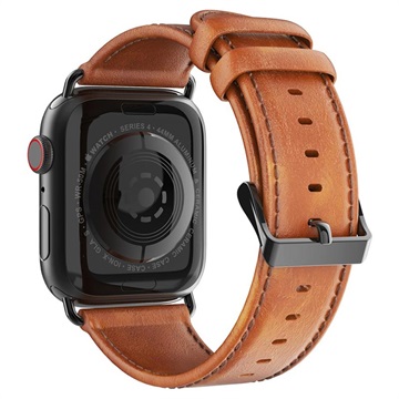 Dux Ducis Apple Watch Series 9/8/SE (2022)/7/SE/6/5/4/3/2/1 Nahkaranneke - 41mm/40mm/38mm - Ruskea