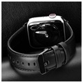 Dux Ducis Apple Watch Series 7/SE/6/5/4/3/2/1 Nahkaranneke - 45mm/44mm/42mm - Musta