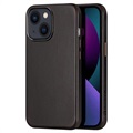Dux Ducis Naples iPhone 13 Nahkapinnoitettu Suojakuori - Musta