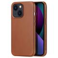 Dux Ducis Naples iPhone 13 Nahkapinnoitettu Suojakuori - Ruskea