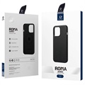 Dux Ducis Roma Premium iPhone 13 Nahkapinnoitettu Suojakuori - Musta