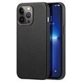 Dux Ducis Roma Premium iPhone 13 Nahkapinnoitettu Suojakuori - Musta