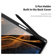 Samsung Galaxy Tab S9 Ultra Dux Ducis Toby Tri-Fold Älykäs Lompakkokotelo - Musta