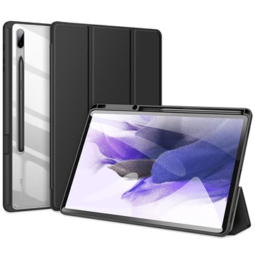 Dux Ducis Toby Samsung Galaxy Tab S7+/S7 FE/S8+ Tri-Fold Lompakkokotelo - Musta