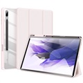 Dux Ducis Toby Samsung Galaxy Tab S7+/S7 FE/S8+ Tri-Fold Läppäkotelo - Vaaleanpunainen