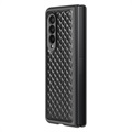 Dux Ducis Venice Samsung Galaxy Z Fold3 5G Nahkapinnoitettu Suojakuori - Musta