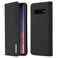 Dux Ducis Wish Samsung Galaxy S10+ Nahkainen Lompakkokotelo - Musta