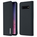 Dux Ducis Wish Samsung Galaxy S10+ Nahkainen Lompakkokotelo - Tummansininen