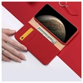 Dux Ducis Wish iPhone 11 Pro Nahkainen Lompakkokotelo - Punainen
