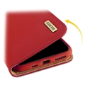 Dux Ducis Wish iPhone 11 Pro Nahkainen Lompakkokotelo (Avoin pakkaus - Tyydyttävä) - Punainen