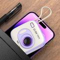 E52 10000mAh Mini Cabled Power Bank kameran muotoinen kannettava puhelimen laturi ulkoinen akku - violetti