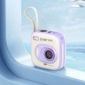 E52 10000mAh Mini Cabled Power Bank kameran muotoinen kannettava puhelimen laturi ulkoinen akku - violetti