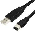 ERE USB- ja FireWire 1394 -sovitinkaapeli audio-/videolaitteille - 1.8m - musta