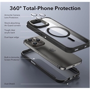 iPhone 15 Pro Max ESR Armor Tough Kickstand HaloLock MagSafe Kotelo - Musta / Kirkas