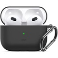 ESR Bounce Sarja AirPods 3 Silikonikotelo Karabiinilla - Musta