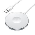 ESSAGER 3-in-1 15W magneettinen langaton latauslaite iPhone 12 / 13 / 14 / 15, AirPods, iWatch Slim Charging Padille