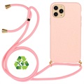 Saii Eco Line iPhone 11 Pro Biohajoava Kotelo Hihnalla - Pinkki