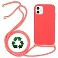 Saii Eco Line iPhone 11 Biohajoava Kotelo Hihnalla - Punainen