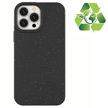 Eco Nature iPhone 14 Pro Max Hybridikotelo - Musta