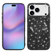 iPhone 17 Pro Galvanoitu glitter-kotelo - MagSafe-yhteensopiva - Musta