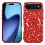 iPhone Air Galvanoitu glitter-kotelo - MagSafe-yhteensopiva - punainen