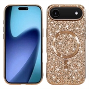 iPhone Air Galvanoitu glitter-kotelo - MagSafe-yhteensopiva - Ruusukulta