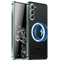 Galvanoitu Magneettinen Samsung Galaxy S23+ 5G Hybridikotelo - Vihreä