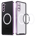 Galvanoitu Magneettinen Samsung Galaxy S23+ 5G Hybridikotelo - Violetti