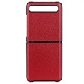 Elegant Samsung Galaxy Z Flip Nahkakotelo - Punainen