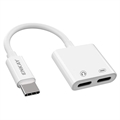 Hat Prince HC-13 USB-C / 3.5mm & C-Tyyppi Äänisovitin - Musta