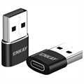 Enkay ENK-AT105 USB-A / USB-C Sovitin - Musta