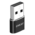 Enkay ENK-AT105 USB-A / USB-C Sovitin - Musta