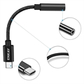 Enkay ENK-AT111 USB-C / 3.5mm AUX Adapteri - Musta