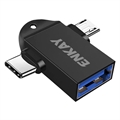 Goobay USB 3.0 - MicroUSB ja USB-C T-sovitin - Valkoinen