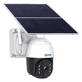 Escam QF724 Vedenpitävä Aurinkovoimalla Toimiva Turvakamera (Avoin pakkaus - Erinomainen) - Valkoinen