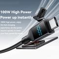 Essager 4-in-1 100W pikalatauskaapeli virtanäytöllä - 2m - musta