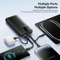 Essager Digitaalinen näyttö 10000mAh Powerbank Type-C- ja Lightning-kaapeleilla - 22.5W