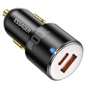 Essager F698 Dual-Port Nopeasti Autolaturi - Type-C, USB - 100W - Musta