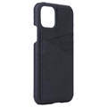Essentials Triple Card iPhone 11 Pro Nahkakotelo - Musta